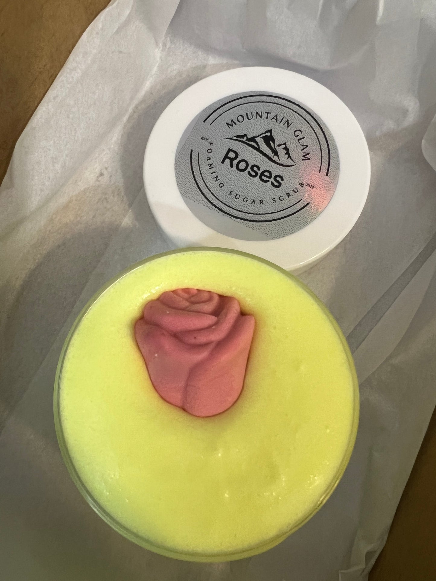 Foaming sugar scrub