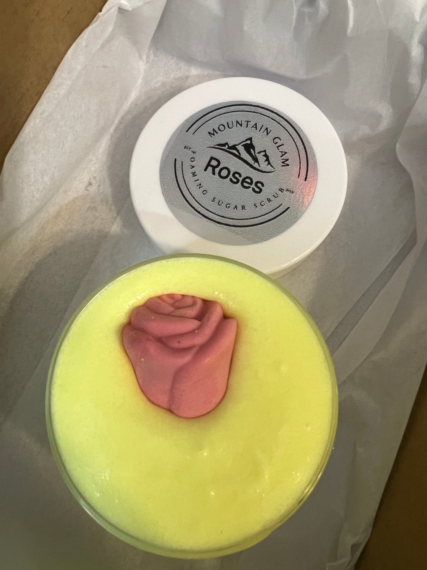 Foaming sugar scrub