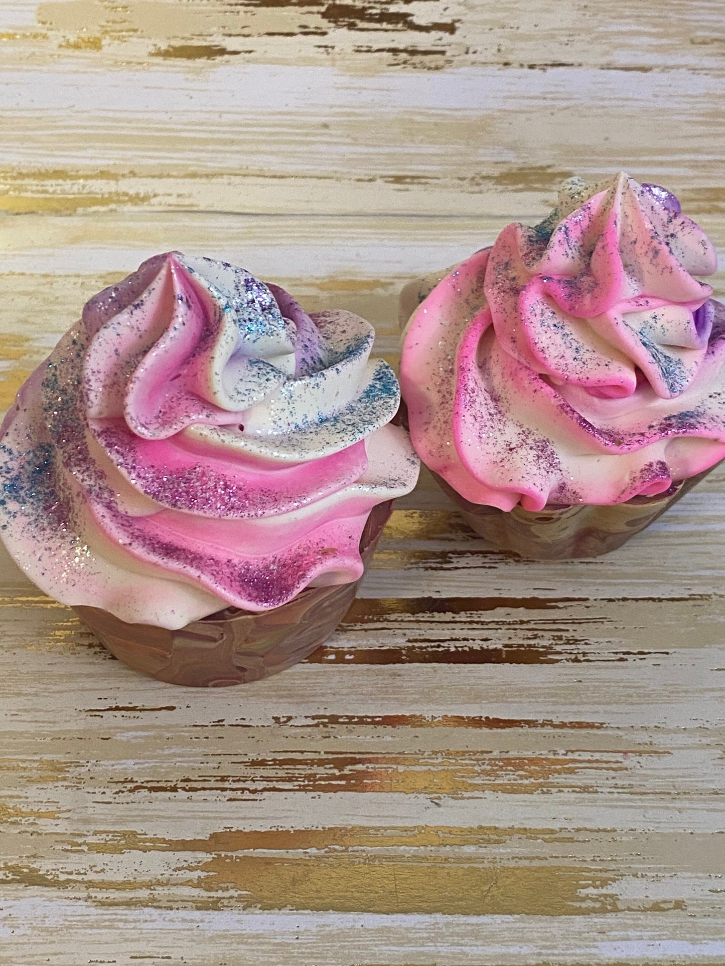 Birthday cake cupcake soap with frosting. All Natural