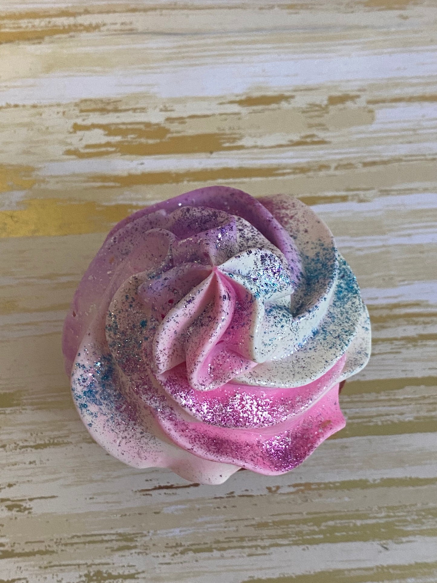 Birthday cake cupcake soap with frosting. All Natural